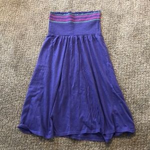 Purple Strapless Swimsuit cover up